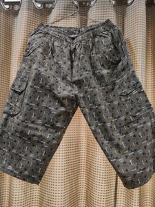 Printed Olive Green Cargo Shorts4xl