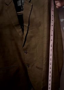 Stylish Brown Plaid Blazer