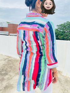 Multicoloured  Long Top