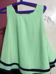 Mint Green Sleeveless Blouse