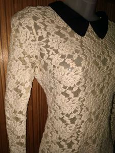 Lace Top with Peter Pan Collar