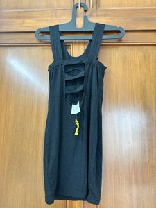 Black Bodycon Dress With Pearl Detailing