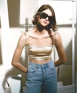 Zara Satin Crop Top