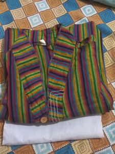 Full Sleeves Stripped Jabhaa Or Salwar Suit