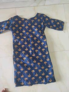Navy Blue Beautiful Kurti