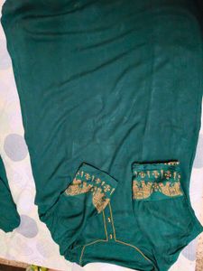 Smart Elephant Printed Green Pant Suit In Xl Size