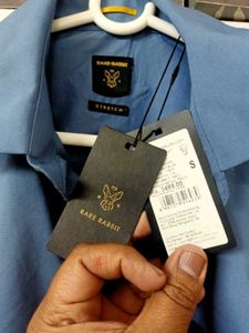 NEW RARE RABBIT Blue colour cotton shirt