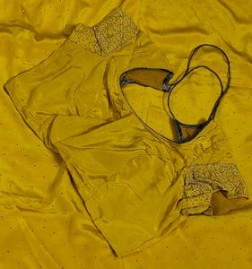 Elegant Yellow Saree with blouse