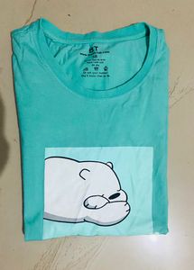 The BT Club Unisex The Sleeping Bear Turquoise Blue T-shirt