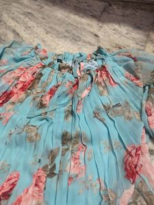 Floral Chiffon Off-Shoulder Dress