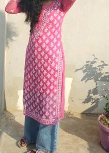 Mirror Work Chikankari Kurti