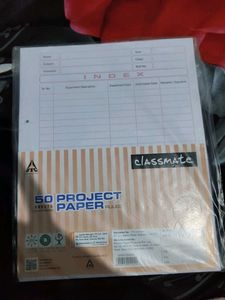 50 Sheets (Inclusive Of Index Sheet) Project Paper