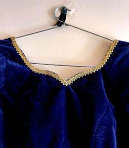 Velvet Fully Stitchd Lehnga Choli With Dupata