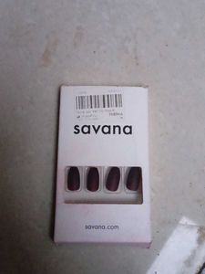 Savana Press On Nails - Burgundy(Free Highlighter)
