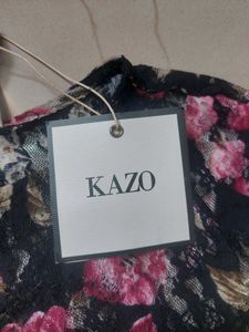 Kazo Stretch Lace Ruched Top