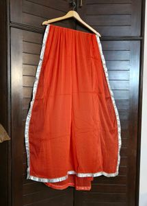 Women Red Thread Embroidered Cotton Suit Set