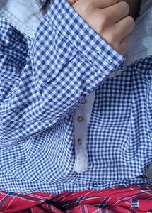 Gingham Hooded Tunic