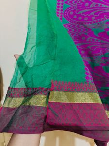 Green Pink Saree