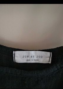 Elegant Black Tiered Korean Top