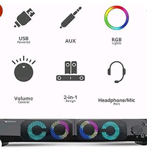 ZEBRONICS Zeb Wonderbar 10 USB Powered 2.0 Computer Speaker with RGB Lights
