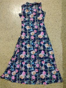 Printed Front Slit Dress With Palazzo