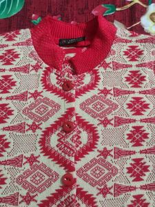 WOOLEN LADIES WEAR ROUND NECK CARDIGAN SWEATER