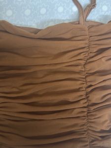 Brown crunched Top