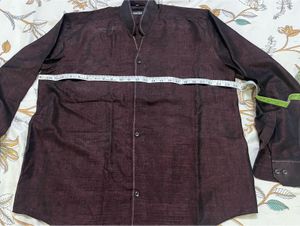 Elegant Deep Plum Silk Shirt