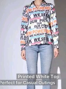 Stylish Graphic Print Top