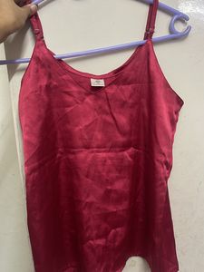 Red Satin Party Top