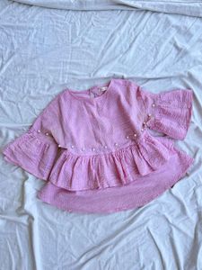 Frilled Pearl Embellished Top