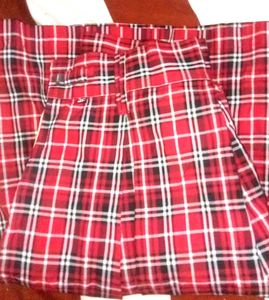 Plaid Pleated Skirt