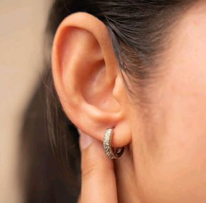 925 Sterling Silver Double Line Earrings 1 pair