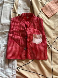 boys modi suit white kurta pyjama with red jacket