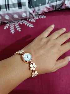 Regal White And Golden Watch