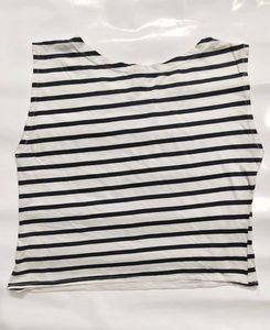 &#34;The 1975&#34; Striped Crop Top