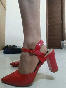 Red Pointed-Toe Heels