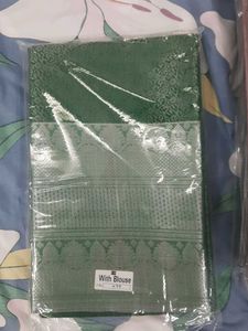Banaras Saree With Blouse ( Silver)