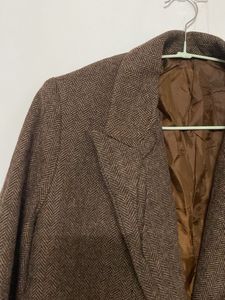 Brown Herringbone Blazer