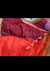 Embroidery blouse luchnowi lehenga &amp; dupatt