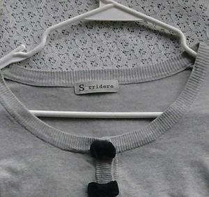 White Grey Sweater
