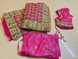 Elegant Ethnic Saree with blouse and peticot
