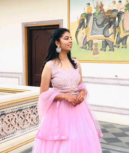 Pink Embellished Lehenga Choli