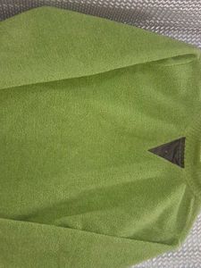 Green Color Waist Length Full Sleeves Sweater