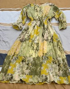 A Green Long Maxi Dress