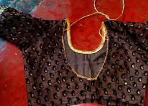 Elegant Brown Paisley Blouse