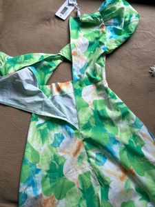 Newme Front Cut Floral Dress