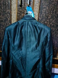 Glittery Peacock Blue Blazer