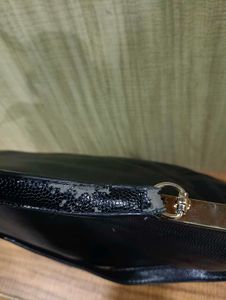 Valentino Black Leather Top Handle Crossbody Bag
