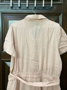 Blush Pink Belted Jumpsuit